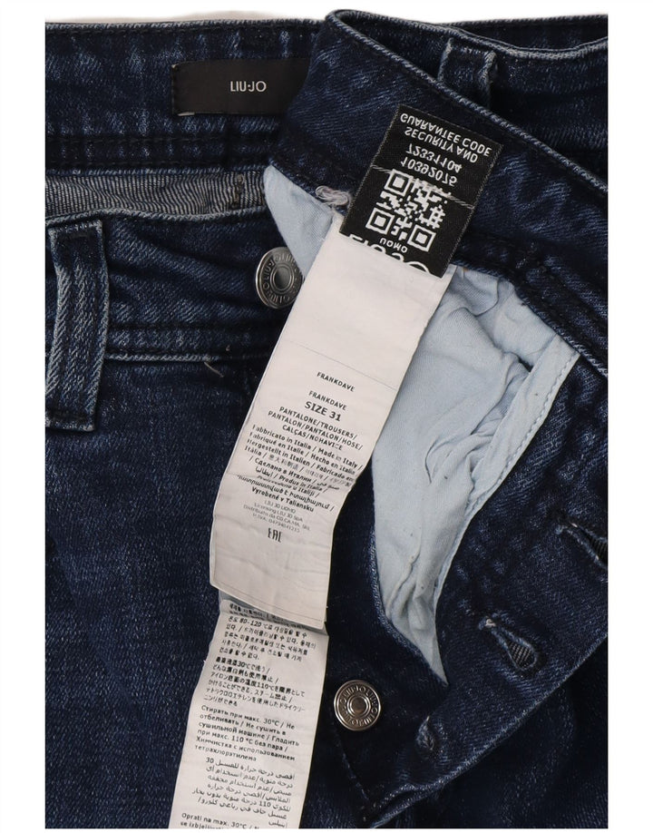 LIU JO Jeans Frank Slim da donna W31 L29 Blu Navy
