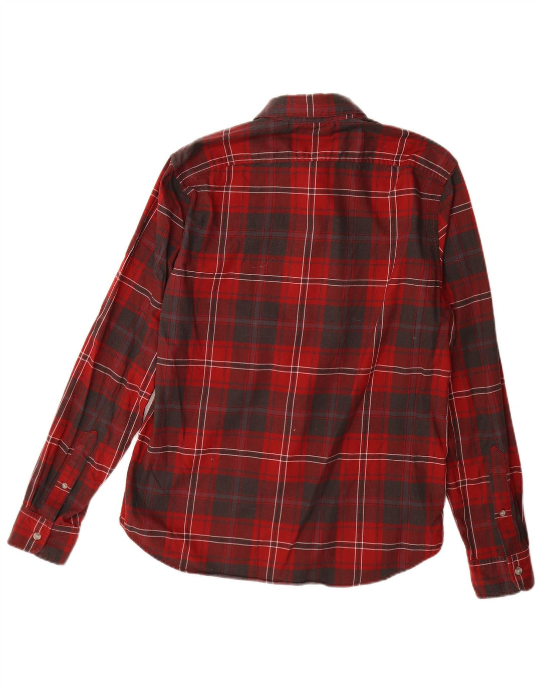 Camicia da uomo in flanella slim fit Timberland in cotone a quadri rosso medio