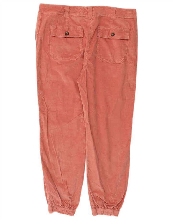 BODEN Pantaloni da jogging da donna in velluto a coste corti UK 14 Large W34 L25 Rosa