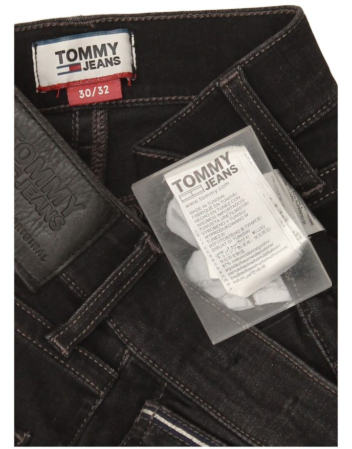 Jeans slim da uomo Tommy Hilfiger W30 L32 cotone nero
