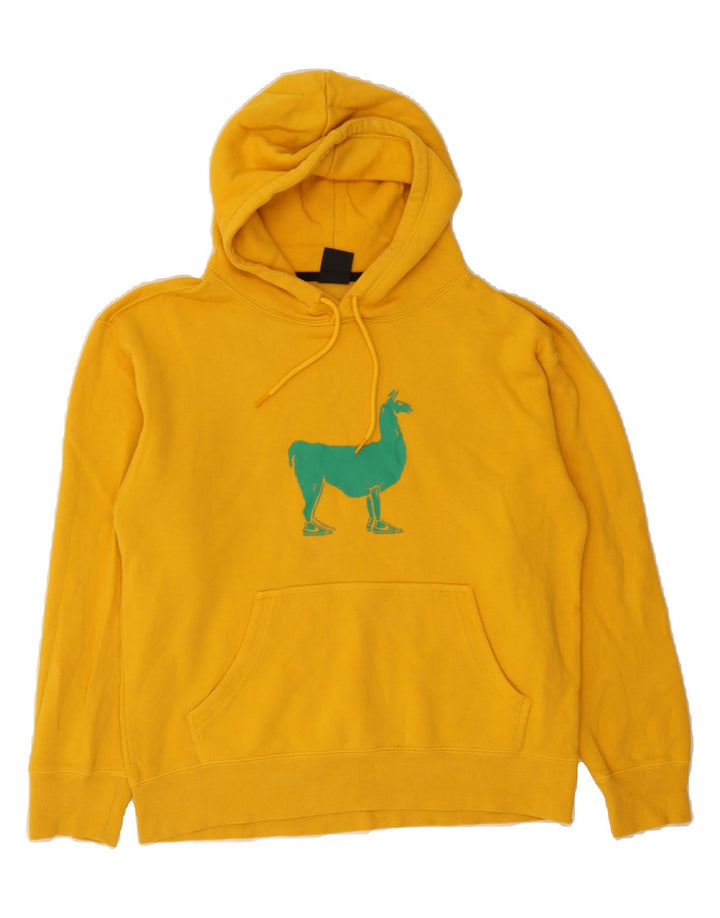NIKE Mens Graphic Hoodie Jumper Small Yellow Polyester Vintage Nike and Second-Hand Nike from Messina Hembry 