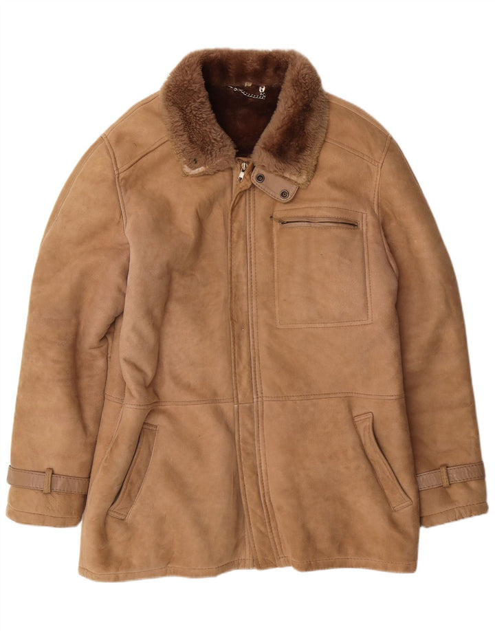 Giubbotto in montone da uomo VINTAGE IT 50 Shearling grande marrone