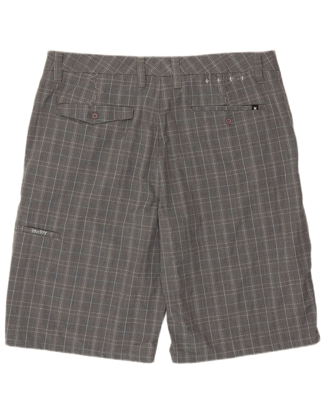 Pantaloncini chino da uomo Hurley W36 Large grigio pied de poule in poliestere