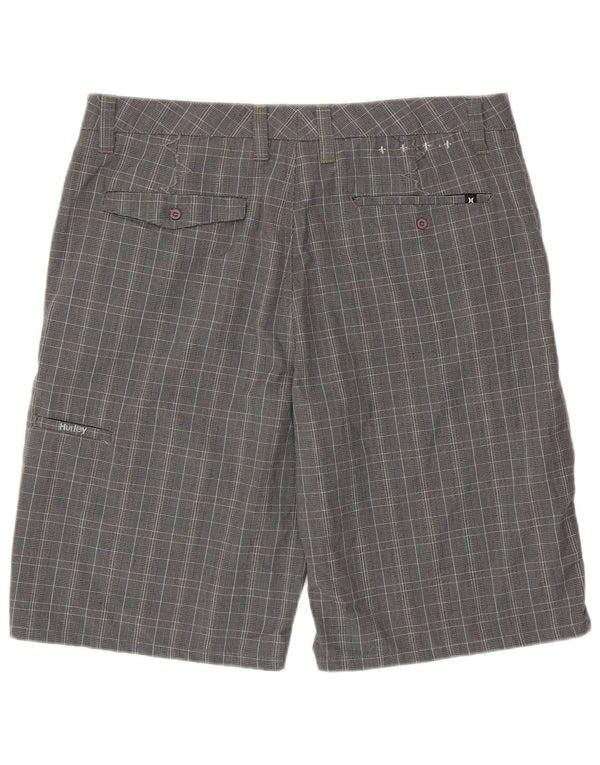 Pantaloncini chino da uomo Hurley W36 Large grigio pied de poule in poliestere