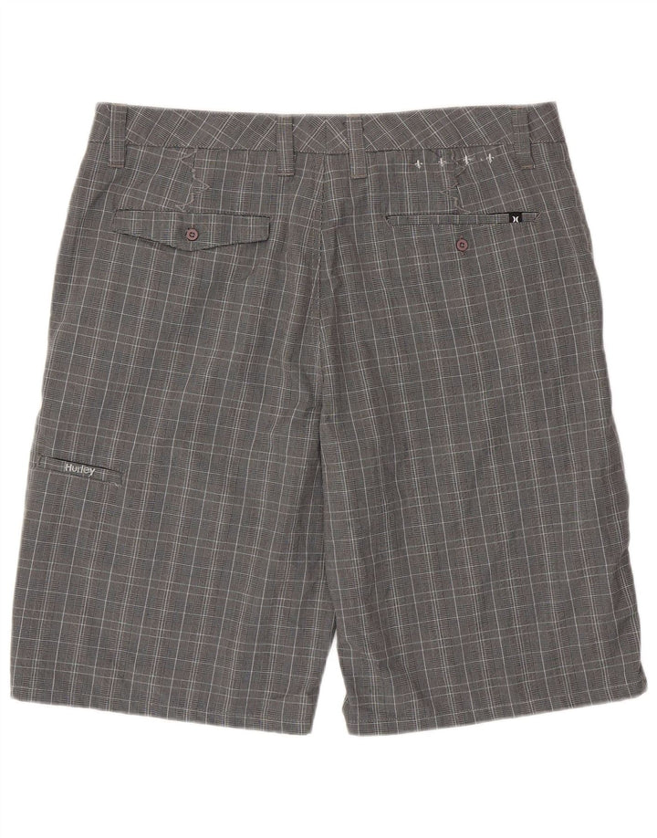 Pantaloncini chino da uomo Hurley W36 Large grigio pied de poule in poliestere