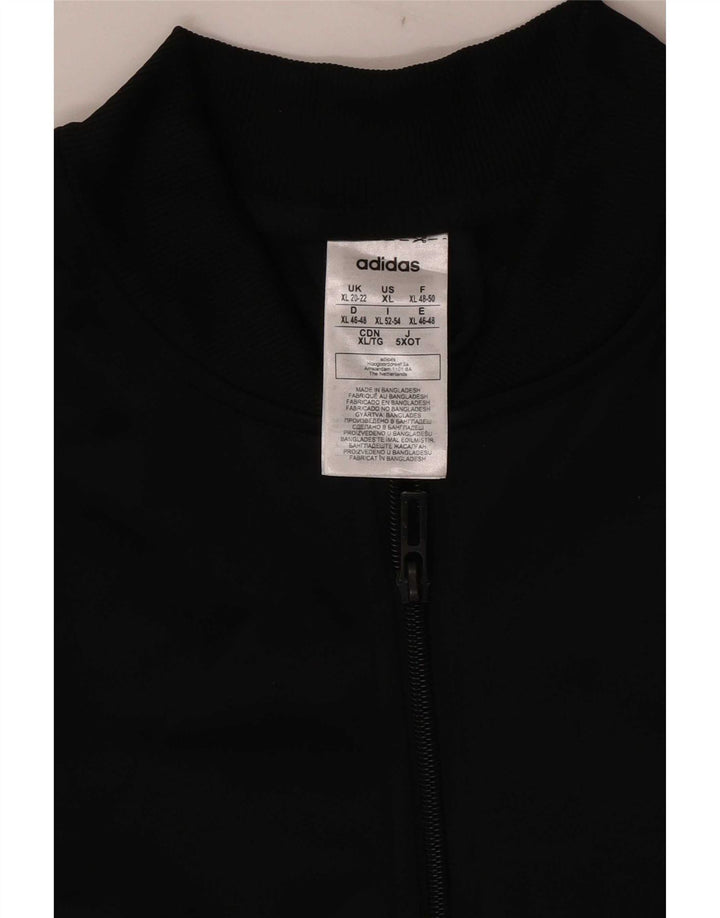 Giacca da tuta da donna Adidas UK 20/22 XL poliestere nero