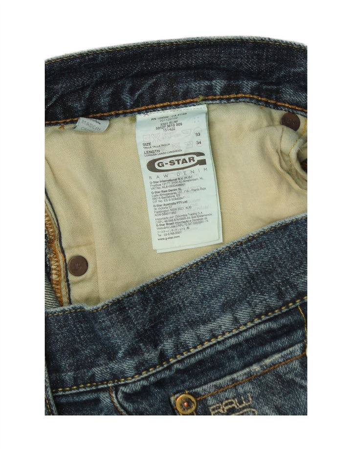 Jeans slim invecchiati da uomo G-Star W33 L34 cotone blu