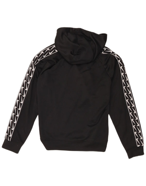 Felpa con cappuccio oversize grafica Nike da donna UK 6 XS poliestere nero