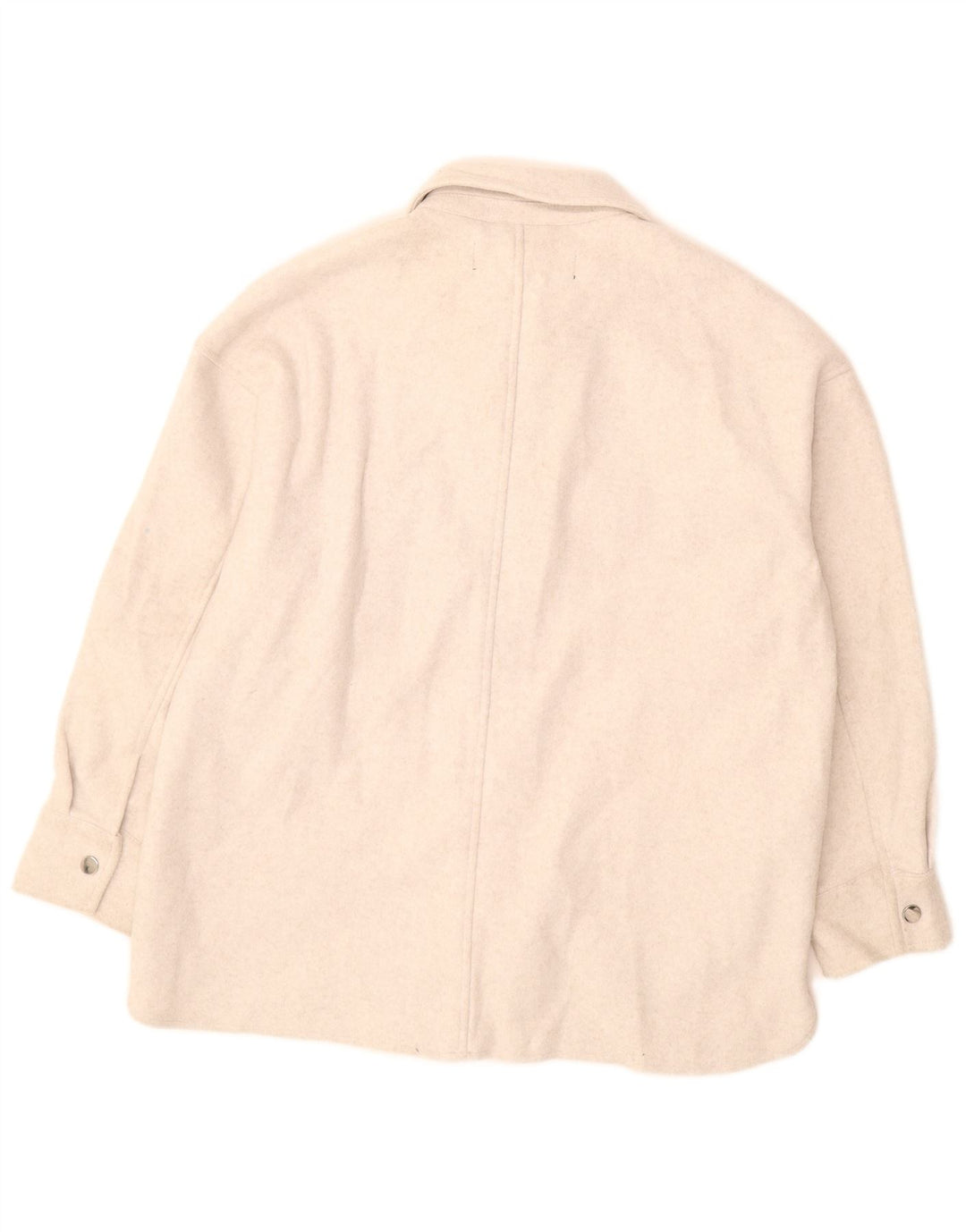 Camicia oversize da donna Zara Oversize UK 10 Small Poliestere bianco sporco
