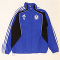 Giacca da ginnastica grafica da uomo Adidas UK 38/40 Colorblock blu medio