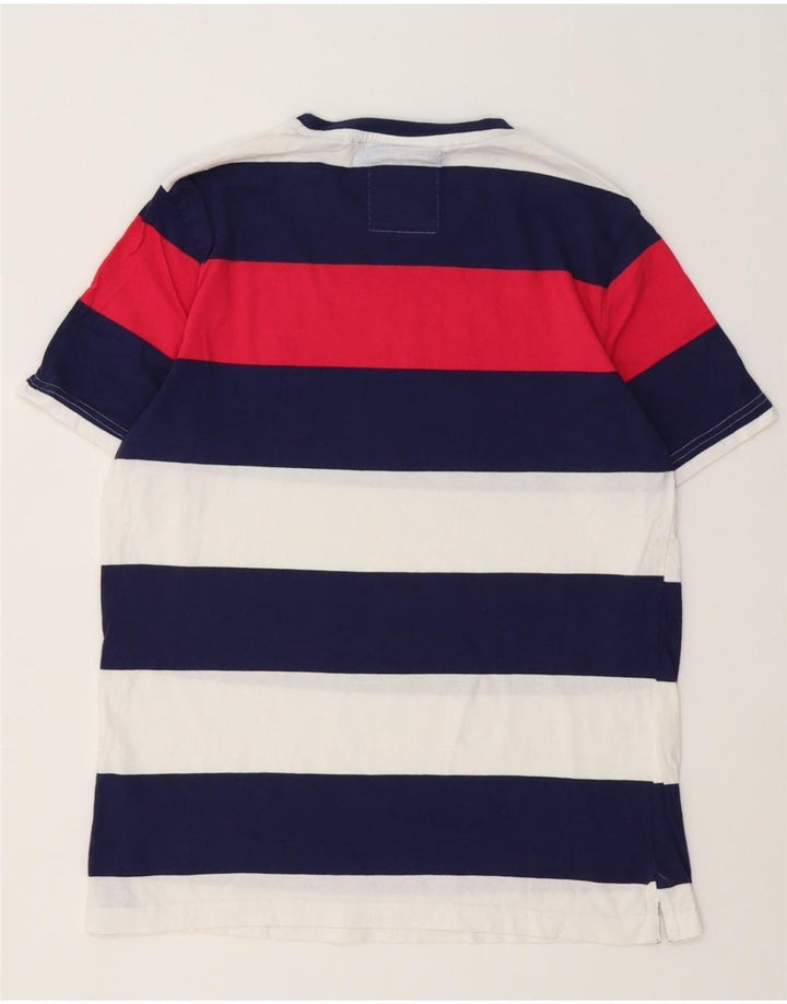 Crew Clothing T-shirt da uomo Top in cotone a righe multicolori medie