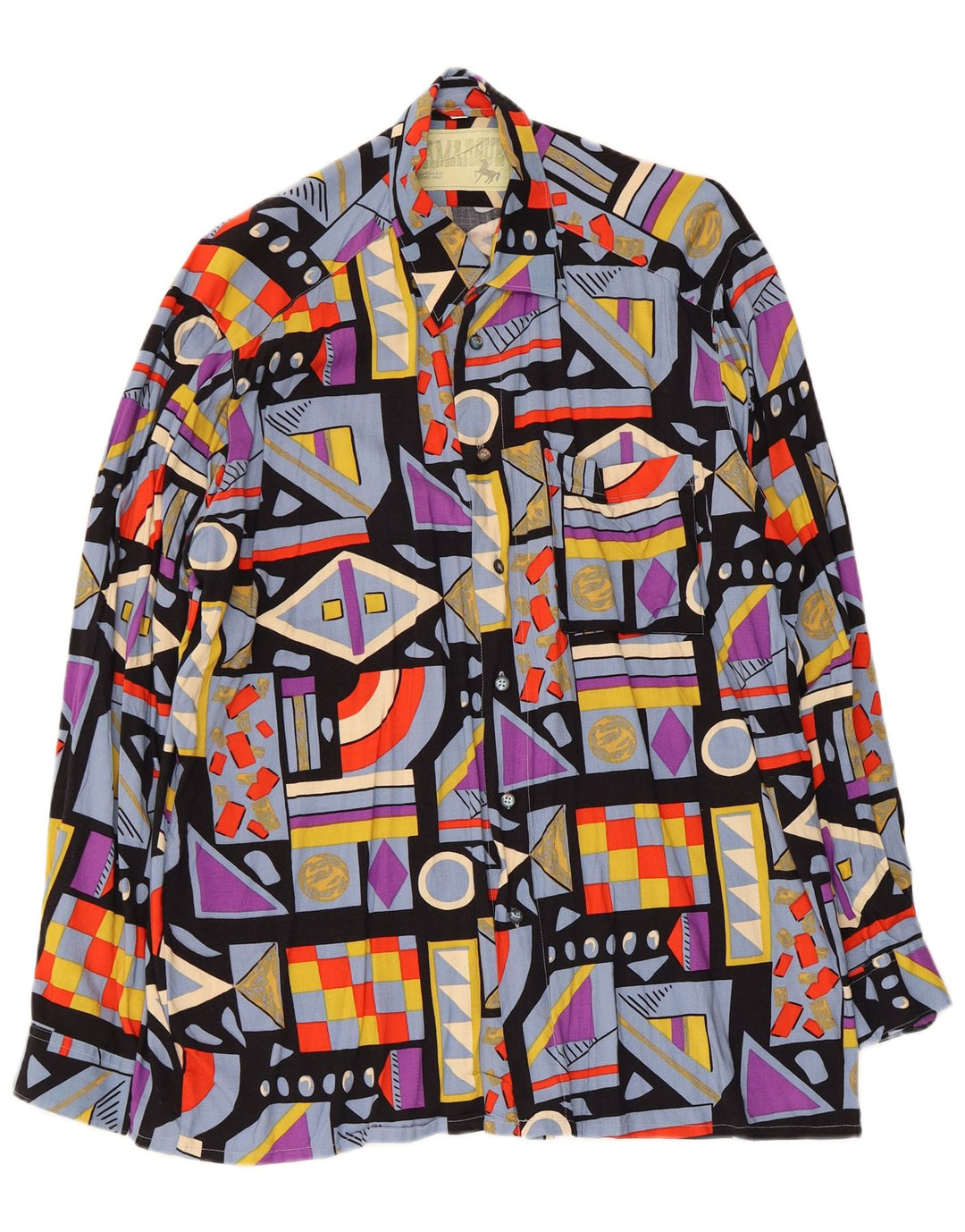 Camicia da uomo Camargue taglia 41/42 grande geometrica multicolore