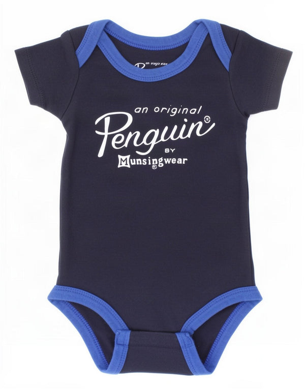 Body grafico per neonati con pinguino 0-3 mesi blu navy