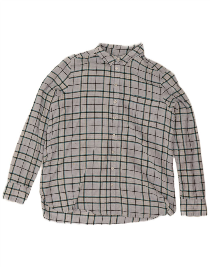 Camicia oversize da donna Fat Face UK 14 Large Blue Check