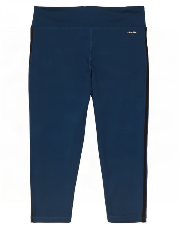 Leggings Adidas Capri da donna UK 12/14 Poliestere blu medio