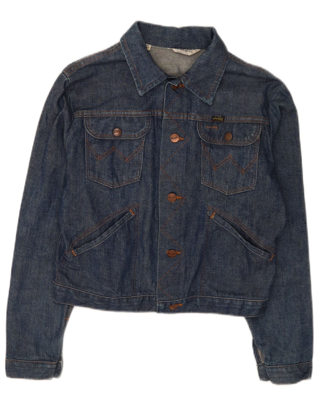 Giacca in denim corto da donna Wrangler UK 14 blu medio