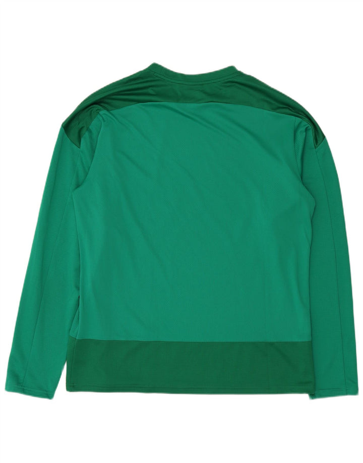 Maglia Puma da uomo a maniche lunghe XL verde in poliestere color block