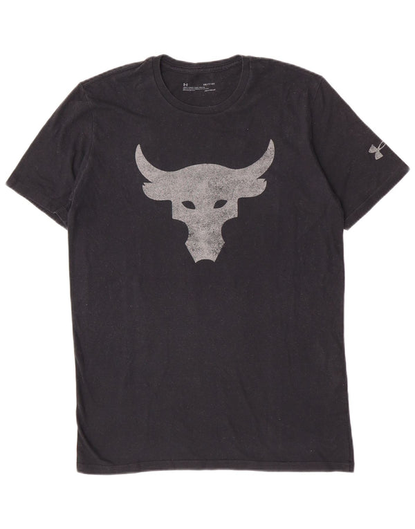 Maglietta grafica da uomo Under Armour Heat Gear Top piccola in cotone nero