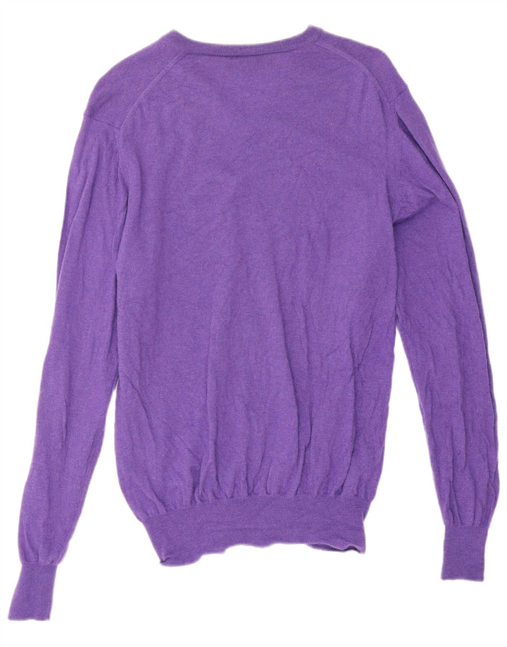 Maglione da uomo con scollo a V Fred Perry grande viola