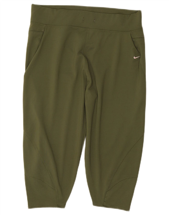 Pantaloncini sportivi Nike Bermuda da donna UK 8/10 Small Verde Poliestere