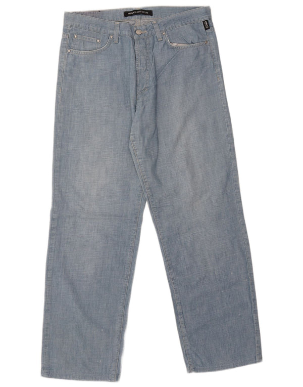 Jeans dritti da uomo Versace IT 50 Large W36 L37 Cotone blu