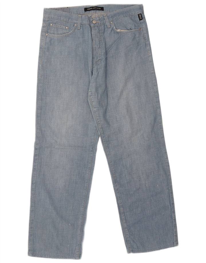 Jeans dritti da uomo Versace IT 50 Large W36 L37 Cotone blu