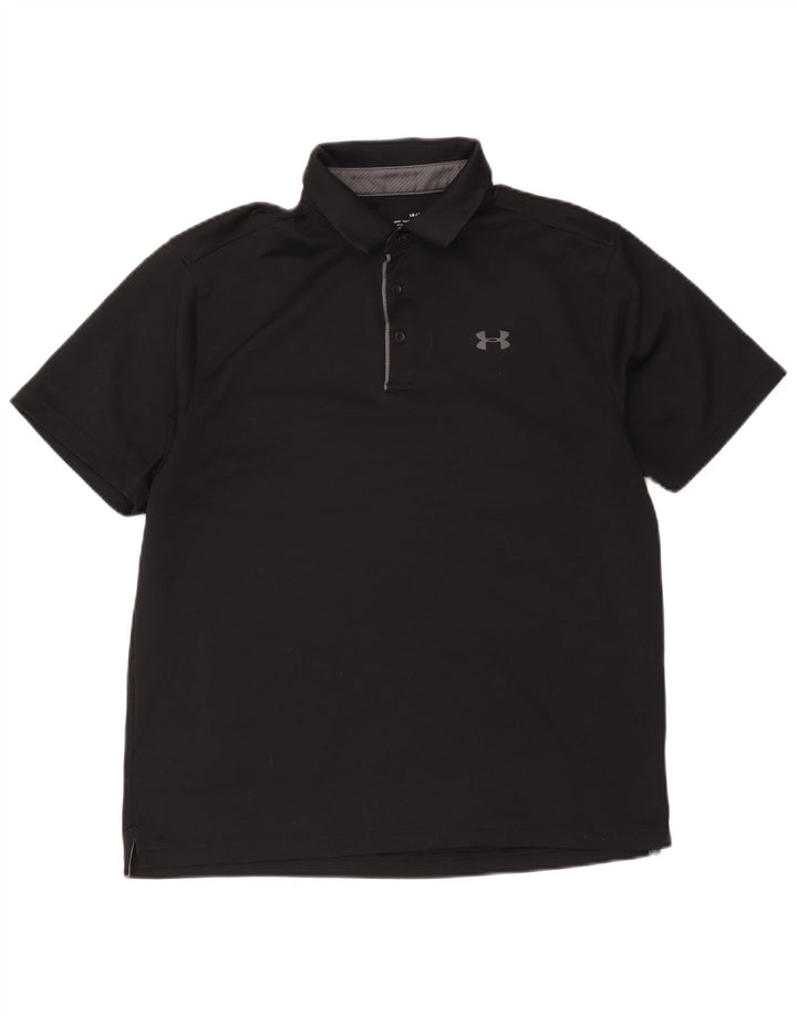 Polo da uomo Under Armour grande nera in poliestere