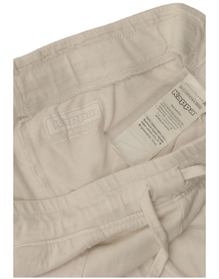 KAPPA Womens Sport Shorts UK 14 Large White Cotton