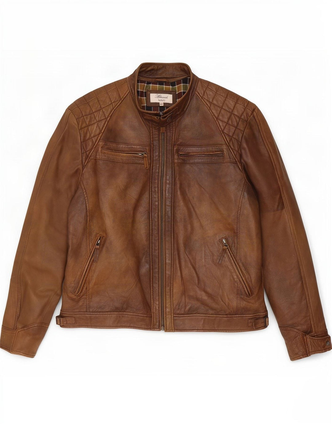 Giacca in pelle da uomo Ashwood UK 48 4XL Marrone
