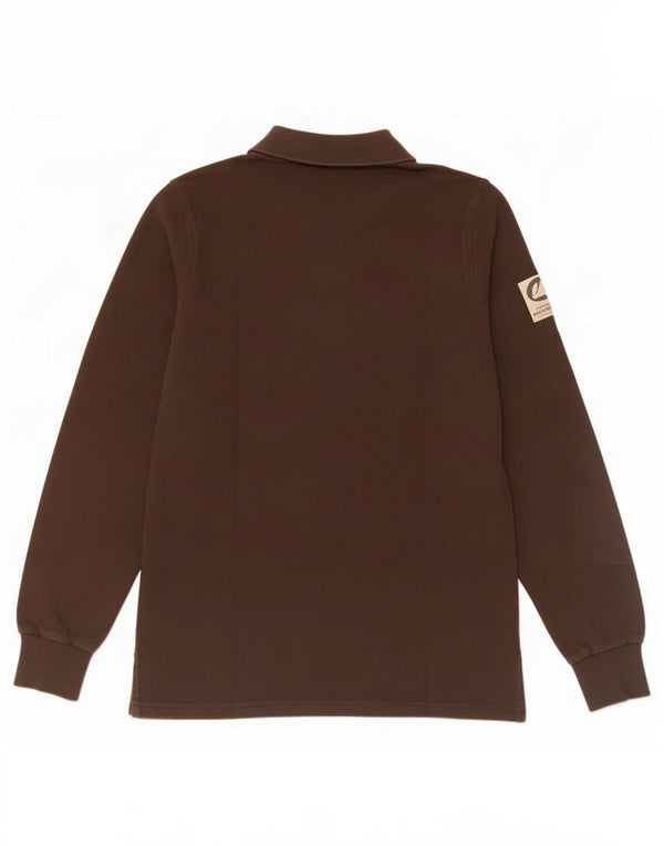 Polo a maniche lunghe da uomo Murphy & Nye piccola in cotone marrone