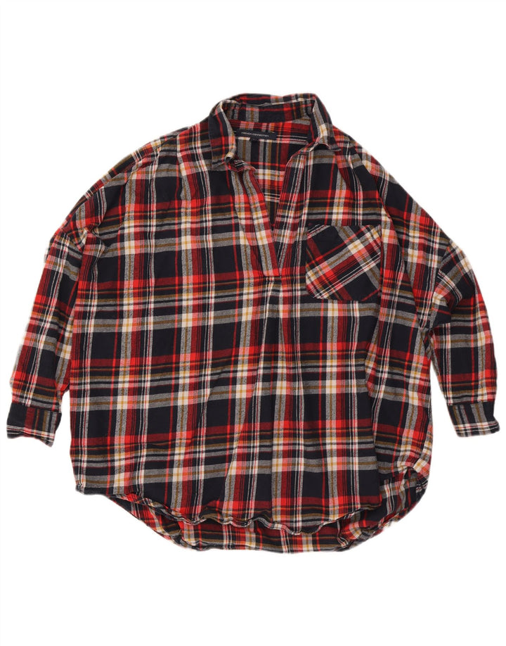 Camicia in flanella da donna French Connection UK 14 Grande plaid multicolore