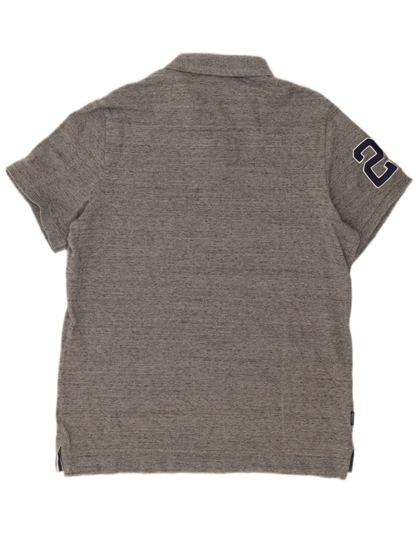Polo grafica da uomo Superdry 3XL cotone chiazzato grigio