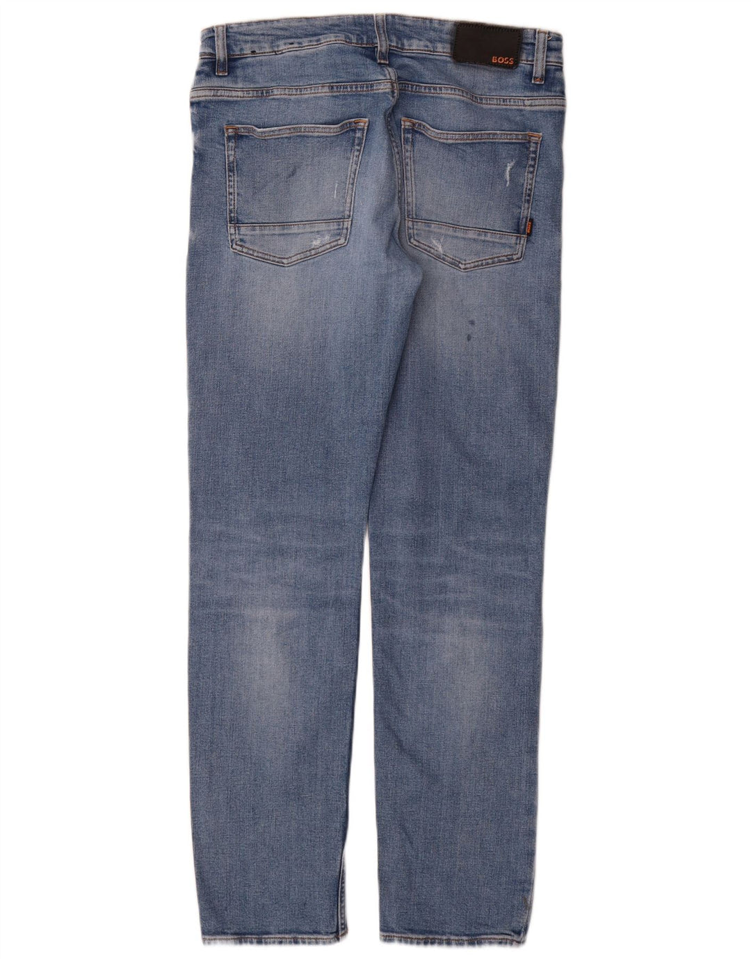 Jeans slim invecchiati da uomo Hugo Boss W32 L32 cotone blu