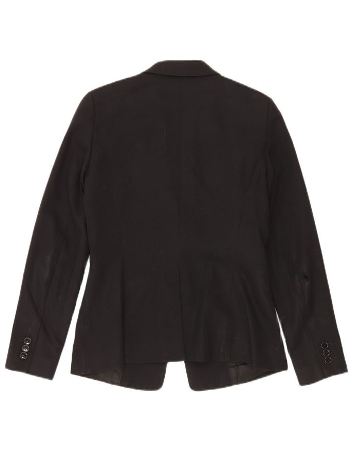 Giacca blazer da donna a 1 bottone Reiss UK 10 piccola in lana nera