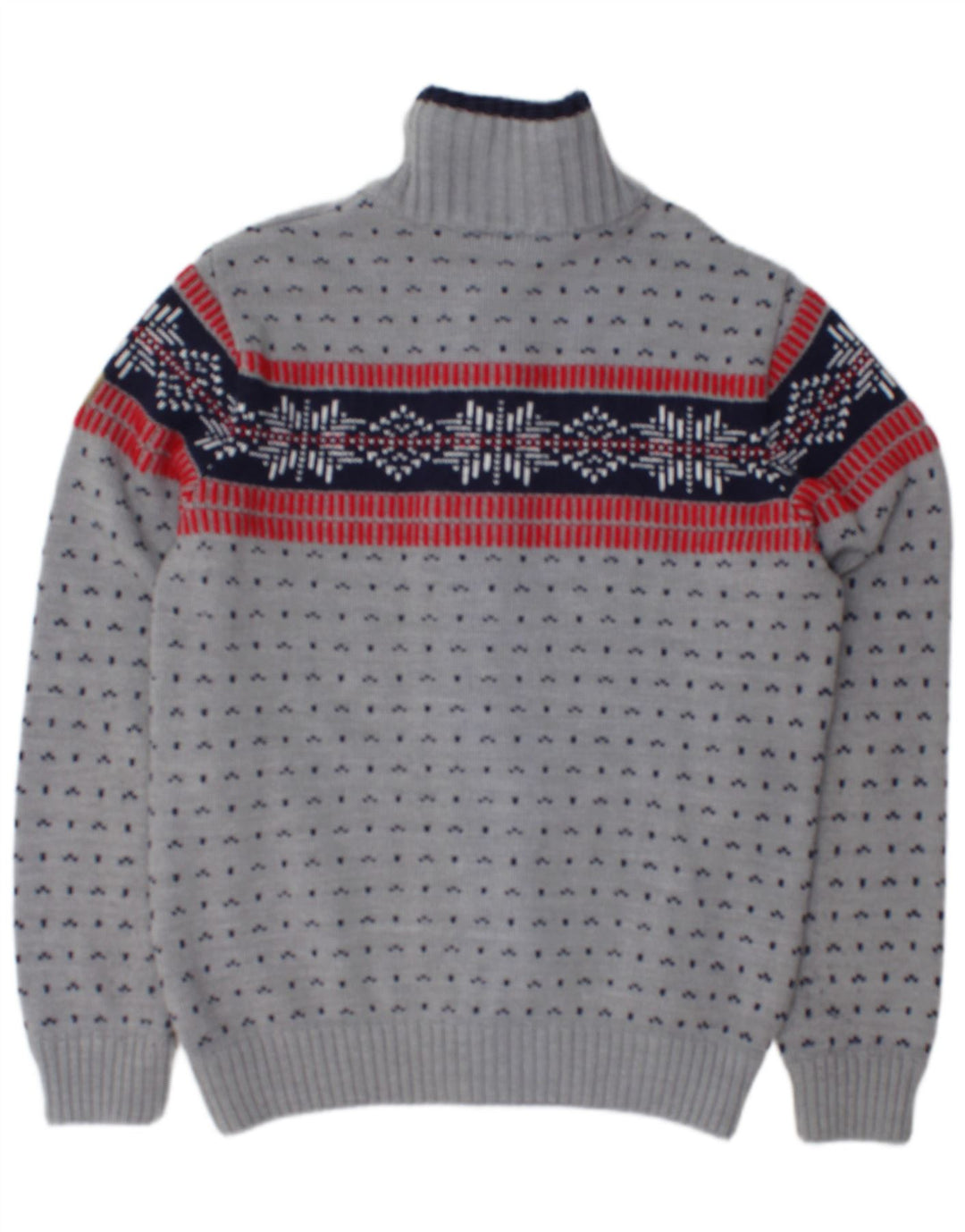 Maglione cardigan con zip intera da uomo CMP IT 50 Acrilico Fair Isle grigio medio