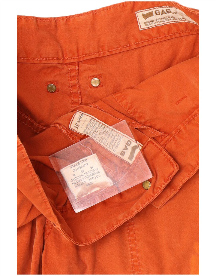 Pantaloncini chino da uomo Gas W31 cotone arancione medio