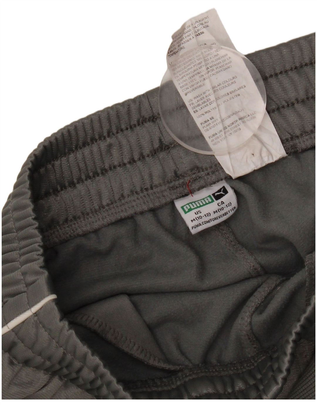Pantaloni da tuta con grafica Puma da ragazzo, pantaloni da jogging, 10-11 anni, poliestere grigio