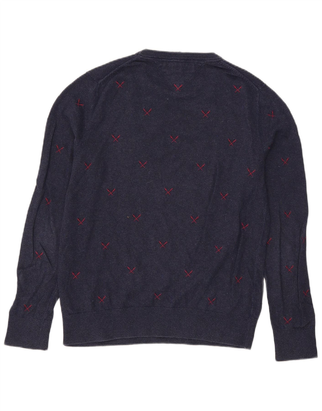 Maglione maglione girocollo da uomo Tommy Hilfiger piccolo poliestere blu navy