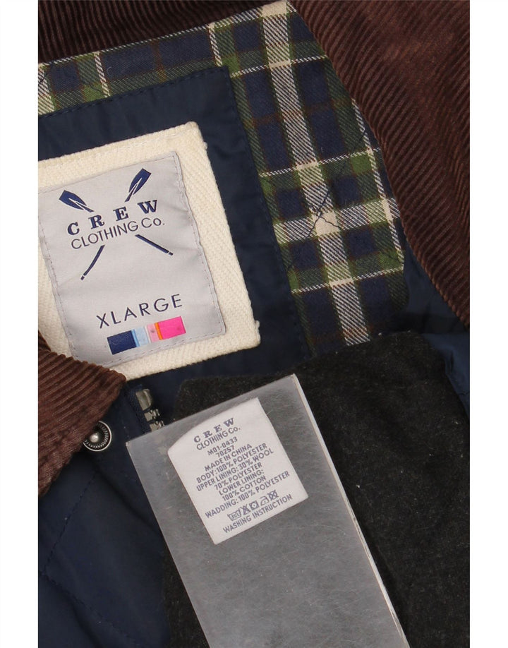 Crew Clothing Giacca trapuntata da uomo UK 42 XL Poliestere blu navy