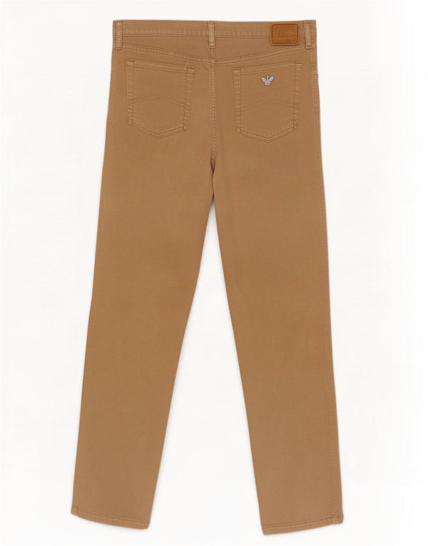Jeans dritti da donna Armani W31 L26 cotone beige