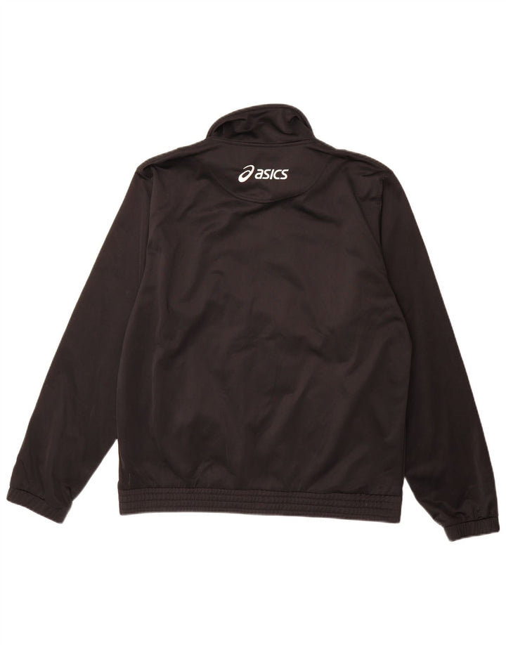 Giacca da ginnastica da uomo Asics, grande, in poliestere color block nero