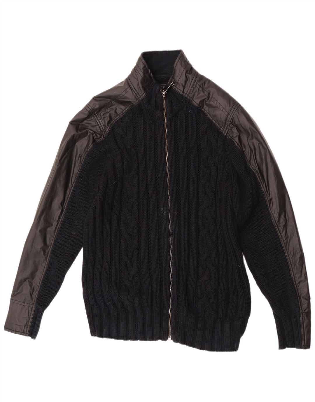 Maglione cardigan da uomo Guess grande in cotone nero