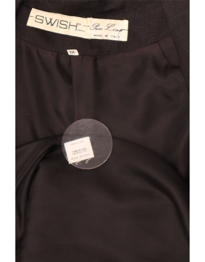 Giacca blazer oversize doppio petto da donna Swish UK 14 media nera