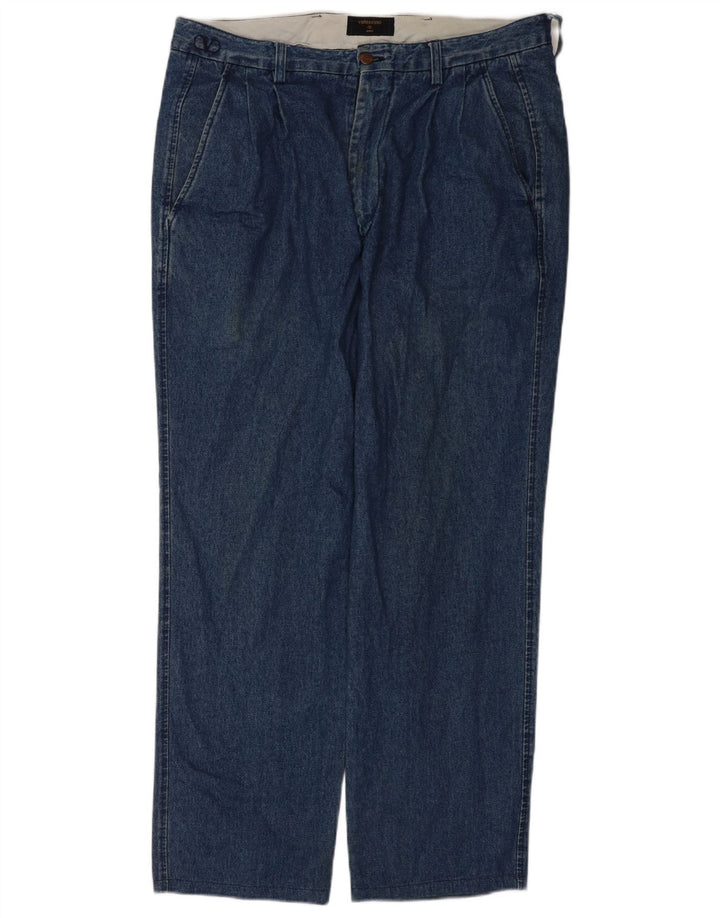 Jeans dritti da donna Valentino W36 L31 cotone blu