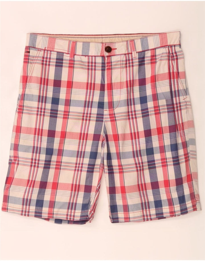 Pantaloncini chino da uomo Tommy Hilfiger W34 grande cotone a quadri rosa