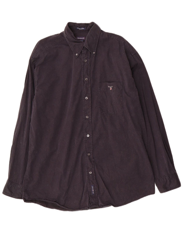 Gant Mens Shirt Large Navy Blue Cotton