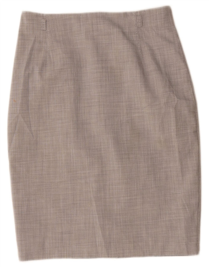 Gonna a tubino da donna Marks & Spencer UK 10 piccola W30 poliestere grigio