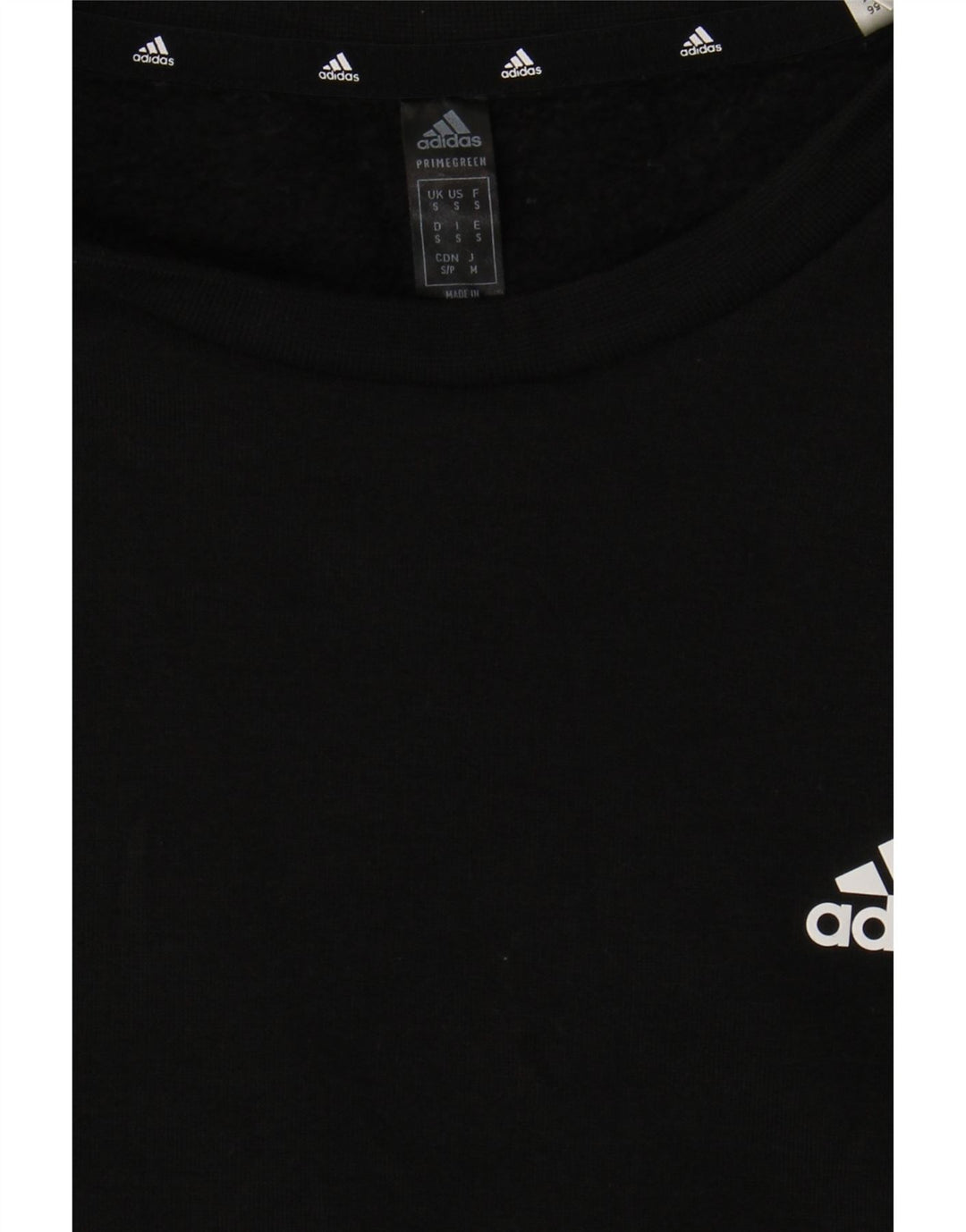 ADIDAS Mens Sweatshirt Jumper Small Black Polyester Vintage Adidas and Second-Hand Adidas from Messina Hembry 