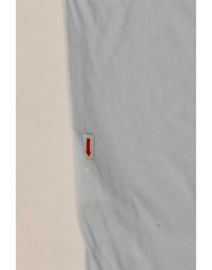 T-shirt grafica personalizzata da uomo Vans Top piccola in cotone blu