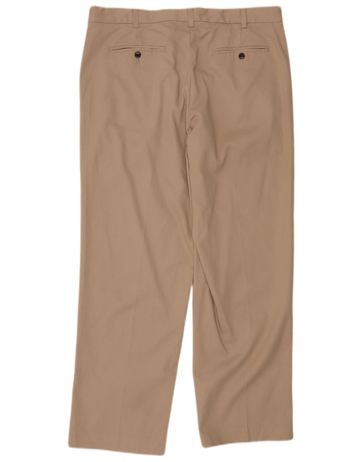 Pantaloni chino da uomo dalla vestibilità comoda EDDIE BAUER W38 L32 in cotone beige